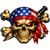 USA, pirate head
