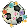 Fußball mit Blüten