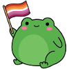 Pride Month LGBTQ - Lesbian Frog
