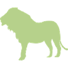 Lion Silhouette Lime Green