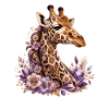 Floral Giraffe Pattern