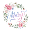 Mary Blooming Name Wreath