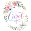 Carol Floral Wreath with Lettering