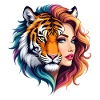 Rainbow Tiger Woman