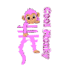 Pink Monkey Climbs Glitter