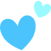 Two-tone heart duo graphic