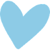 Blue Heart: Two-dimensional minimal style