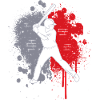 Baseball Baseballer Farbklecks Baseballspieler