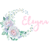 Eleyna Flower Wreath Lettering