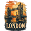 London Tower Bridge Sunset Poster