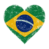 Brasilien Flagge Herz