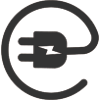 Electrician Plug Lightning Logo