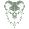 Skull with Horns Ram Skull