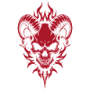 Skull with Horns Ram Skull