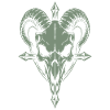 Skull with Horns Ram Skull