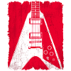 Graffiti Guitar Silhouette