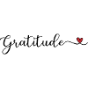 gratitude cute design with a heart