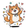 Happy Kitten with Confetti