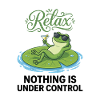 Relaxing Frog on Lily Pad