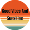 Retro Sunset Vibes Circle