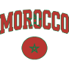 Marokko-Arc-Logo mit rotem Stern