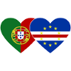Portugal Cape Verde Flag Heart