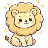 Cuddly lion friend with star shine