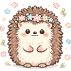 Blütenkranz-Igel Kuscheldesign