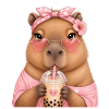 Capybara Girl Bubble Tea
