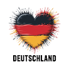 Deutschland Herzflagge