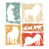 Lion Perspectives Retro Style Graphic