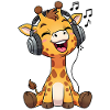 Giraffe Musik Hören Singen