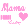 Mama Loading Heart Logo Pink
