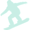 Mint Silhouette Snowboarder