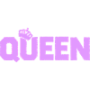 Königinnen-Lila Blockschrift Design