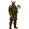 Viking Warrior with Axe & Fur
