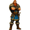 Viking warrior with fur coat