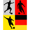 Football Germany Flag Art Four Fields