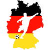 Germany Flags Football Silhouette