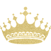 Gilded Crown Glitter Print