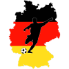 Germany Flags Football Silhouette