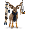 Funny kudu on winter vacation