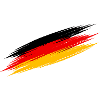 Black-Red-Gold Brush Stripes
