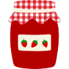 Erdbeermarmeladeglas Retro