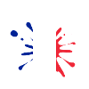 Französischer Farbsplash Print