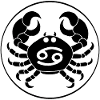 Krebssternzeichen (Schwarz)