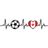Canada Football Heartbeat Canada Flag