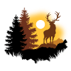 Deer at sunrise