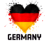 Germany Flag Heart Splash