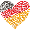 German Flag Heart Mosaic